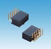 2.54MM双排90°DIP排母带凸鼻