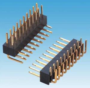 2.54MM双排90°DIP排针塑高4.3